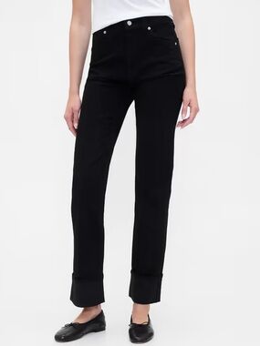 GAP Black Straight-Leg jeans